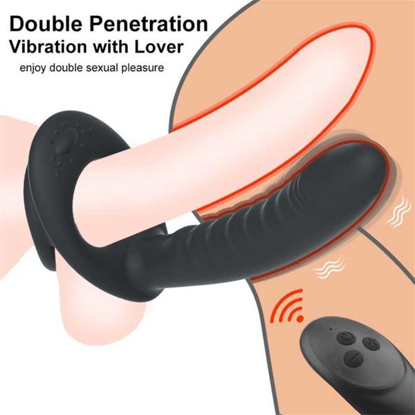

tali penetrasi ganda pada anal untuk pasangan dildo anus plug spot vibrator intim listrik mainan seks wanita 75% off outlet online sale