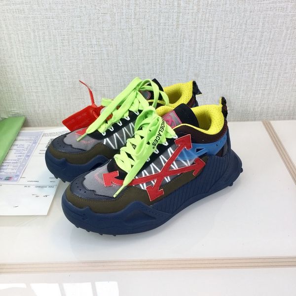 

luxury platform lace-up shoes odsy-1000 sneakers men women low shoe white black yellow arrows mint green chunky sneaker 03