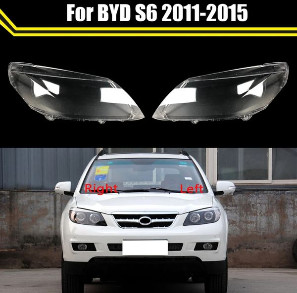 

head light shade shell caps front headlamp lamp cover lampshade headlight glass lens case for byd s6 2011-2015