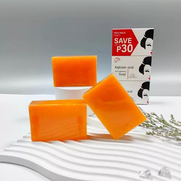 

3*100g kojie san skin soap whitening lightening bleaching kojic acid glycerin soaps