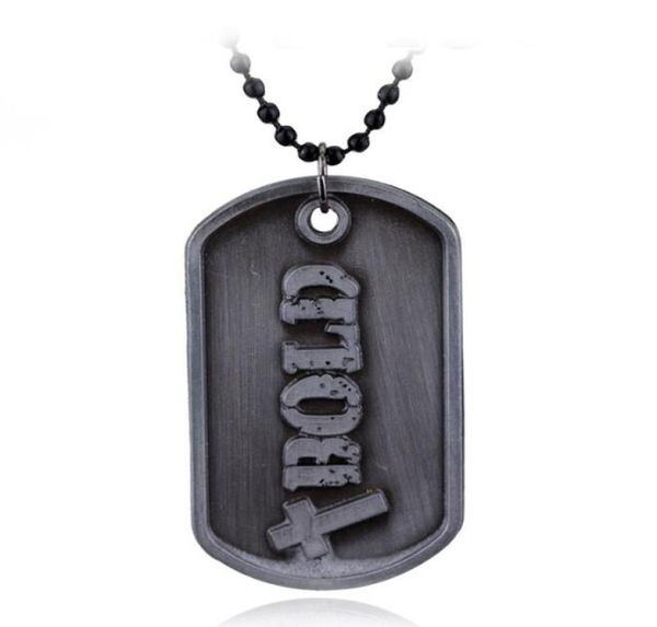 

dhl christian god necklace joshua be strong and courageous bible verse scripture bold dog tag pendant necklace1212578, Silver