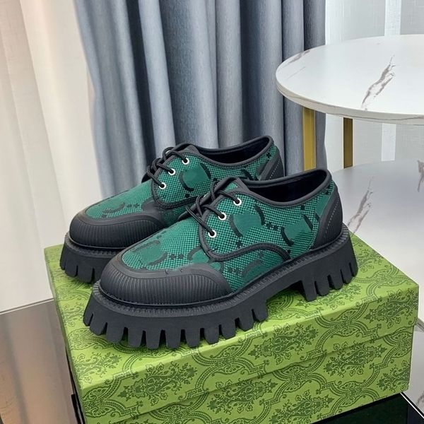 

womens designer platform shoes camel and ebony canvas lace-up shoes large size embroidery casual sneaker luxury party dress shoes calfskin l, Black