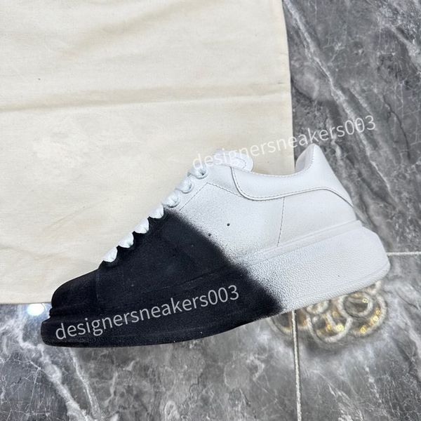 

2023new men designer casual shoes classic do-old dirty shoes mid double height bottom trainers leather glitter golden quality, Black