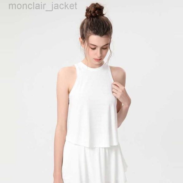 

alo yoga t shirt summer sleeveless sports tank women's loose slim and quick drying fitness suit 23ssa, White