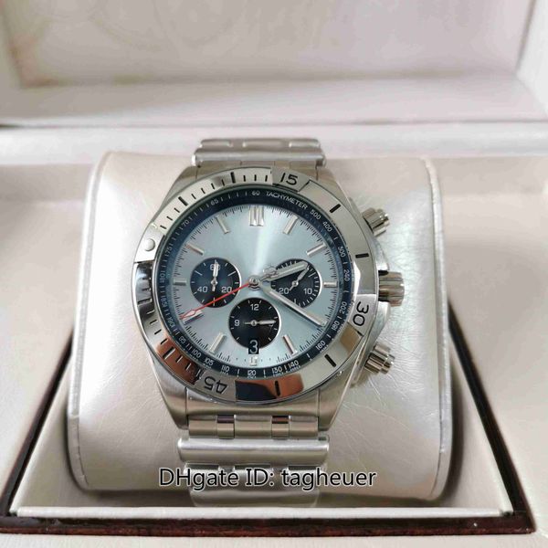 

selling mens watch 42mm chronomat b01 series 42 ab0134101k1a1 chronograph workin sport watches sky blue dial satch vk quartz men's wris, Slivery;brown
