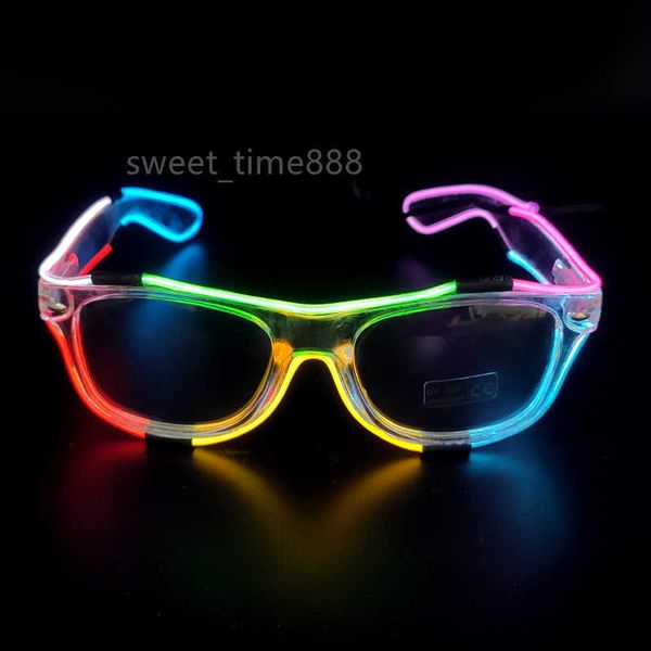 

selling sunjet custom flashing led el glasses light up sunglasses for party, Silver