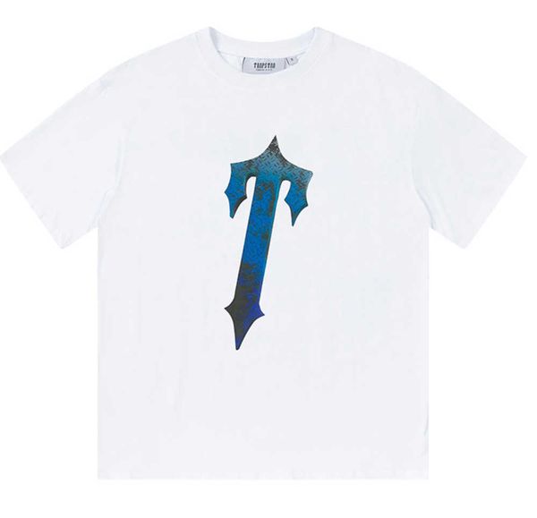 

50 styles men's t-shirts trapstar t shirt designer shirts jersey print letter luxury shirts rainbow color summer sports fashion cotton, Gray