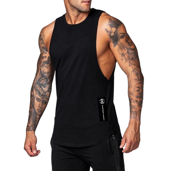 

men' tank stylish comfortable sleeveless fitness bodybuilding workout gym vest summer solid sports 230509, White;black