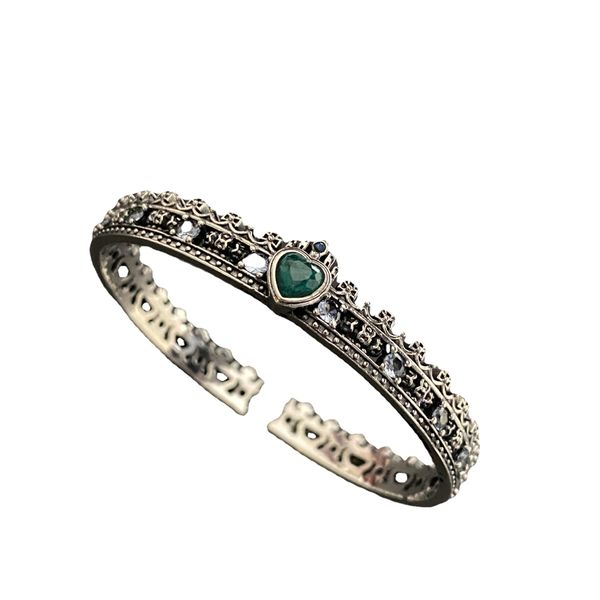 

925 sterling silver bangle cuff diamond party engagement bracelets bangles for women bridal wedding accessaries, Golden;silver