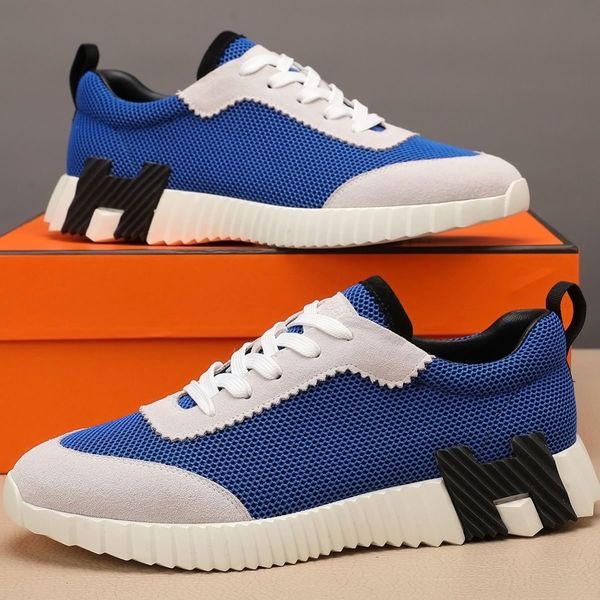 

depart men sneaker shoes rubber sole trainers knit & calfskin mesh leather man light sole footwear party wedding discount skateboard walking, Black