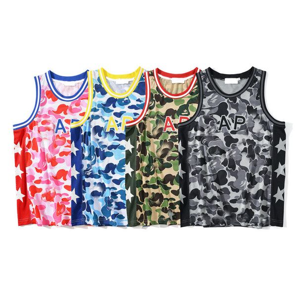 

designer t-shirt 2023 spring/summer street camo print round neck short sleeve men's and women's style t-shirt m-xxxl, White;black