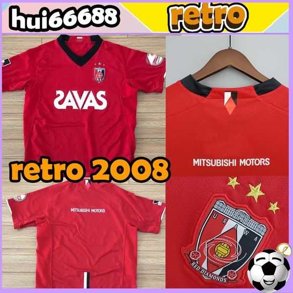 

retro 2008 j-league urawa red diamonds soccer jerseys naohir takahara vintage camiseta de futbol classic professional league home red footba, Black;yellow
