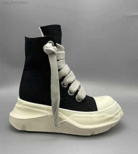 

boots rick original canvas shoes thick sole jumbo shoeslace drk women sports shoes owens male sneakers shdw laceup women039s s9247350, Black