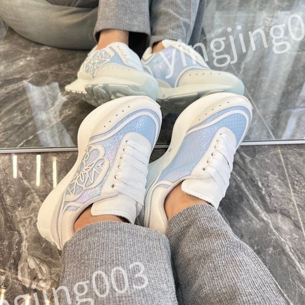 

2023 new designer woman's shoe leather lace up men fashion platform sneakers white black mens womens casual shoes chaussures