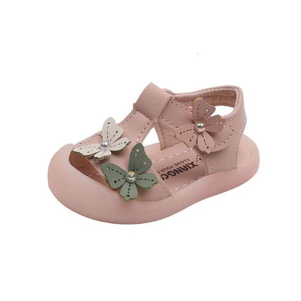 

sandals summer children's leisure sports sandals girls toddler baotou shoes soft bottom bow princess non slip 230509, Black;red