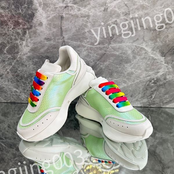

2023 luxurys designer woman's shoe leather lace up men fashion platform sneakers white black mens womens casual shoes chaussures