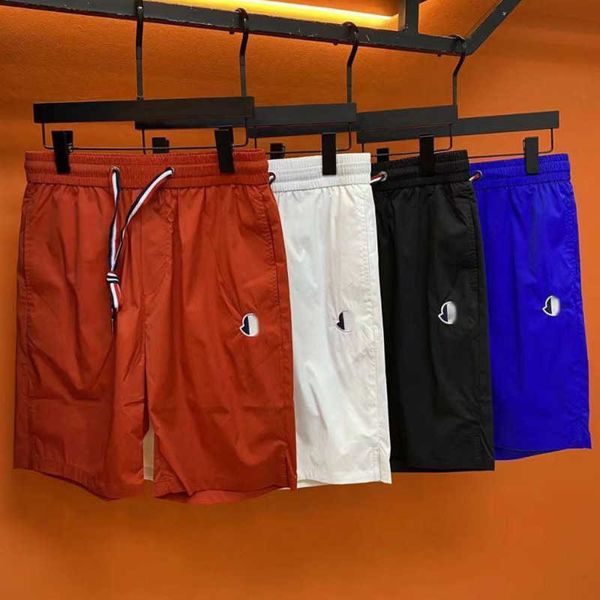 

summer beach pants mens shorts embroidered trousers designer pants nylon quick drying sports shorts men sweatpants, White;black
