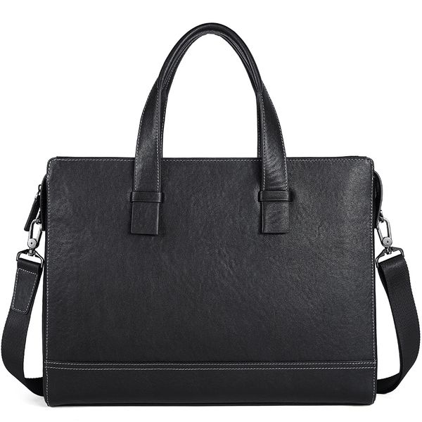 

new men's bag, handbag, business leather briefcase, horizontal first layer cowhide men's bag, computer bag