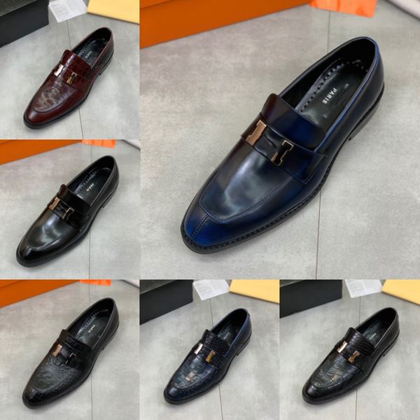 

9model luxurious italian black formal shoes men loafers wedding designer dress shoes patent leather oxford shoes for men's leather shoe