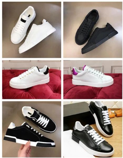 

with box designer shoes fashion brand low outdoor sneakers shoes custom 2.zero casual walking with portofino rubber toe napa calfskin sn qbf, Black