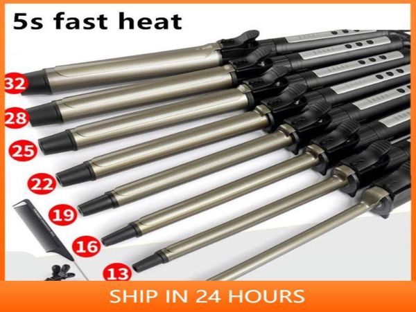 

curling irons professional ceramic hair curler led digital temperature display iron roller curls wand waver styling tool 20122 224960624