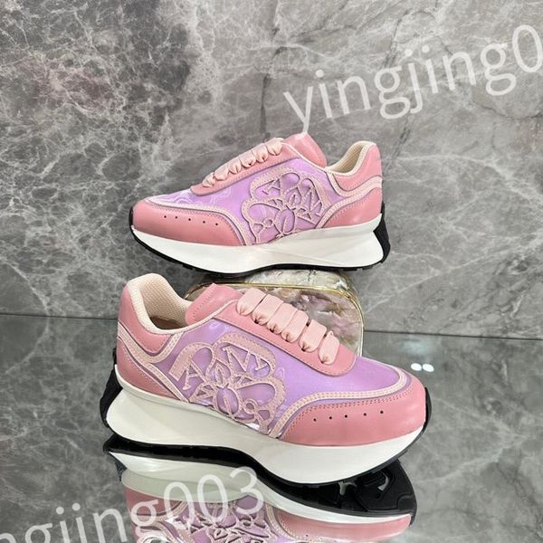 

2023 new luxurys designer woman's shoe leather lace up men fashion platform sneakers white black mens womens casual shoes chaussures