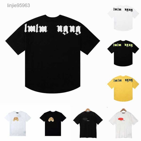 

designer t shirts summer fashion mens womens hip hop plus size t-shirts long sleeve palms graphic tees clothing short printing tee 23ss, White;black