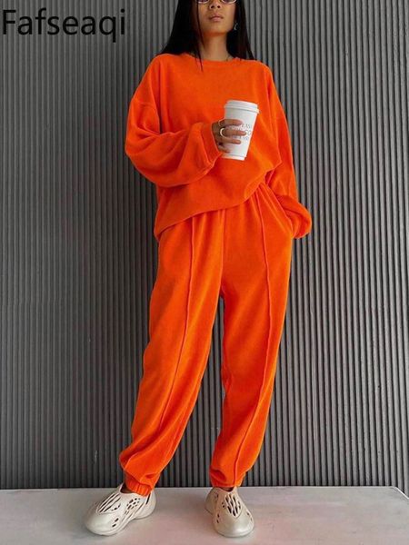 

women's two piece pants autumn tracksuit set 2 pieces corduroy sports suit orange sweatshirt and jogger sets for women green outfits 23, White