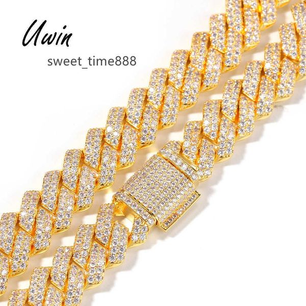 

hip hop iced out 13mm cz cuban link chain miami choker necklace bling men women rapper wholesale jewelry, Silver