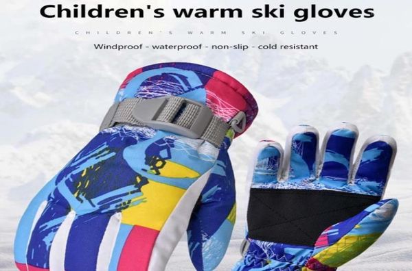 

warm ski gloves for children kids winter outdoor sports riding equipment windproof thickening snowboard ski thermal gloves17976933