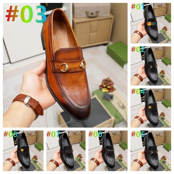 

loafers men luxury dress shoes office style man shoe fashion designer genuine leather handmade business men shoe size 38-46, Black
