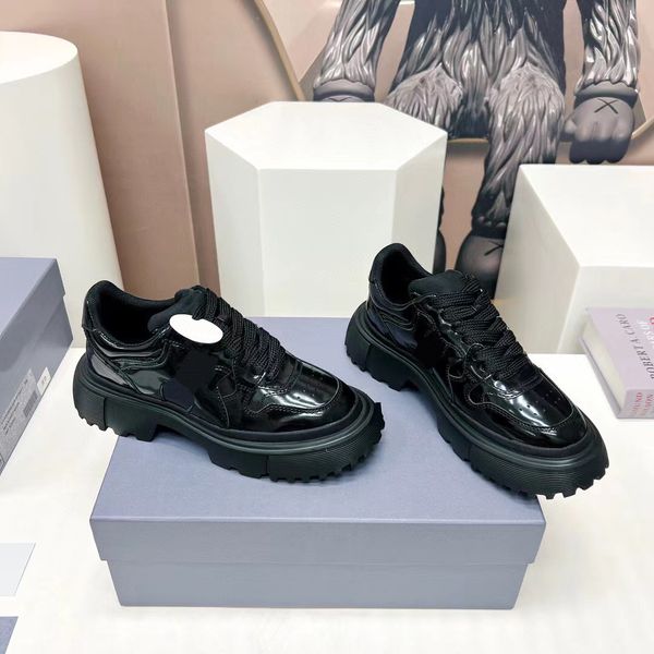 

ups shoes designer beaded cowhide with open edge sheep fashion woman skinrubber sole lace shoes rubber sole vintage platform loafers size35-, Black