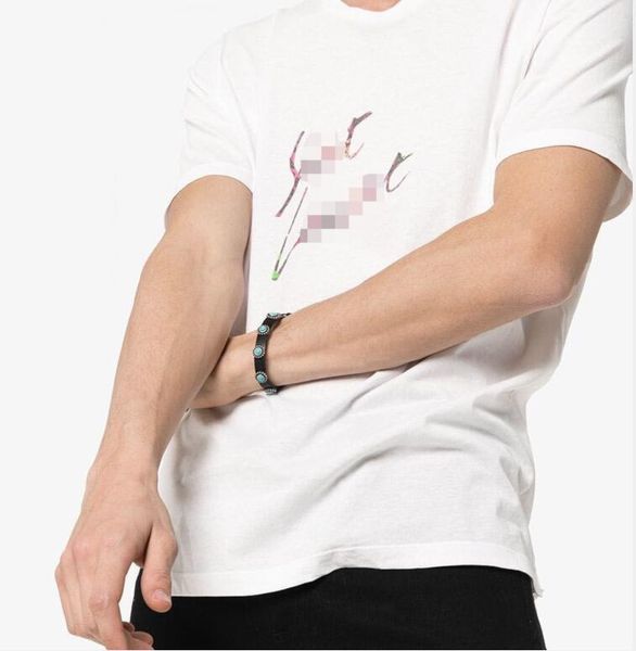 

designer luxury summer ys classic vampire signature printed sl p t shirt fashion mens and womens couples loose crew neck tee, White;black