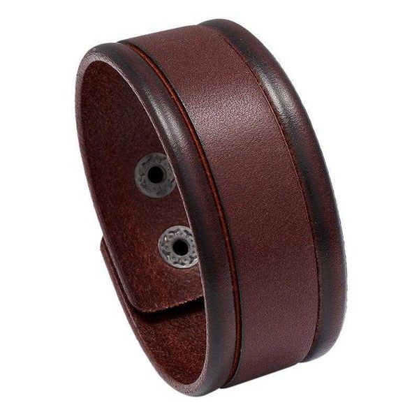 

accessories simple all match retro cattle leather bracelet ornament personality trendy, Golden;silver