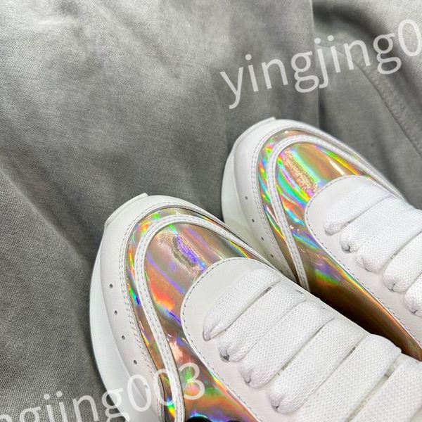 

2023 r woman's shoe leather lace up men fashion platform sneakers white black mens womens casual shoes chaussures