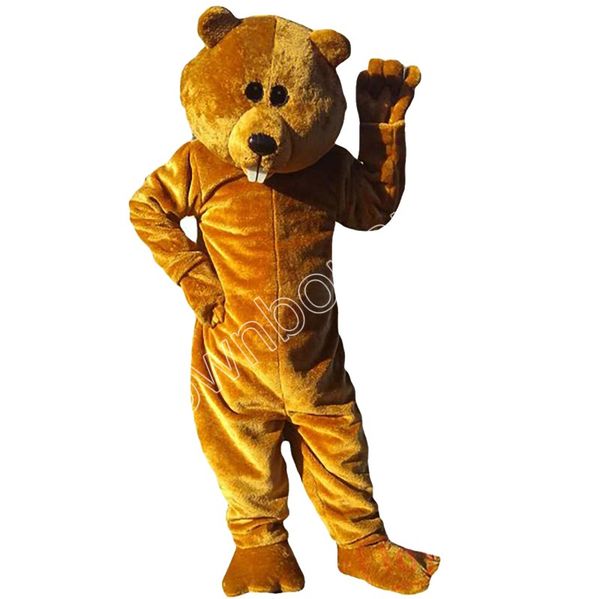 

new brown bear mascot costume carnival performance apparel anime halloween adcharacter outfits, Red;yellow