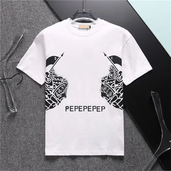 

2023 men's t shirt designer pack luxury men's t-shirt summer round neck sweatabsorbing short sleeve outdoor breathable shirt, White;black