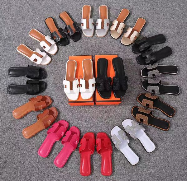 

womans slippers desginer sandals flat sandales thick bottom sandale luxury platform alphabet lady pink leather flat slides luxury loafer san, Black