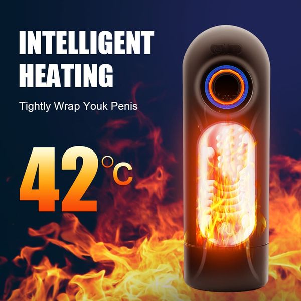 

wool yarn automatic male masturbator 10 frequency thrust and vibration 4 frequency sucking mode male self pleasure hands to, Black;white