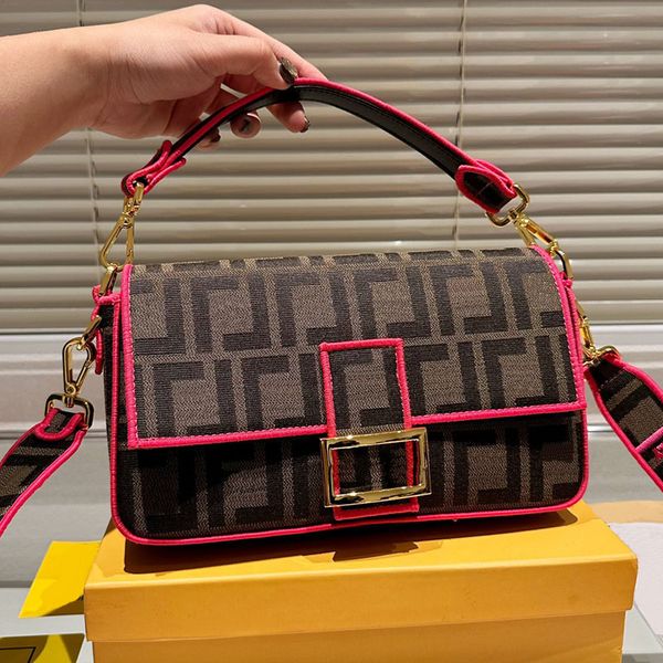 

bag women baguette shoulder letter underarm wallet designer bags canvas crossbody purses flap women messenger handbag