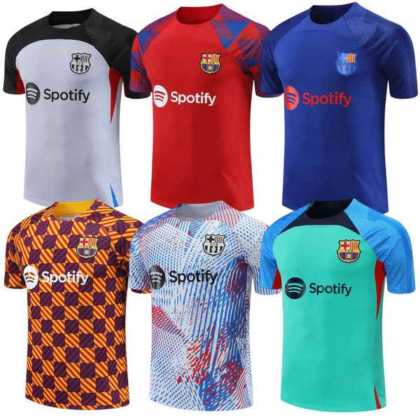 

new barcelonas vest half tracksuits soccer jerseys barca training suit 22/23 barcelona short sleeves suit sportswear survetement, Black;yellow