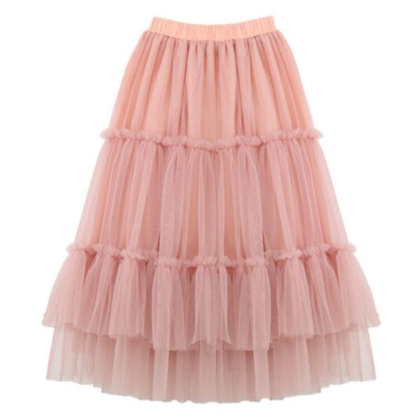 

skirts autumn summer baby toddler teenager clothes children girls fluffy tulle tutu skirts mesh ball gown kids party dance long skirt 230510, Blue
