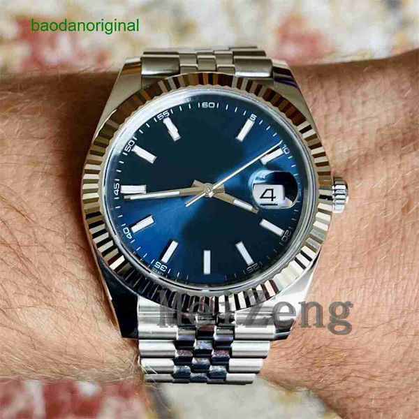 

luxury wristwatch 41mm datejust 126334 blue index jubilee fluted bezel men's3235 automatic watch xm6g r2k7, Slivery;golden