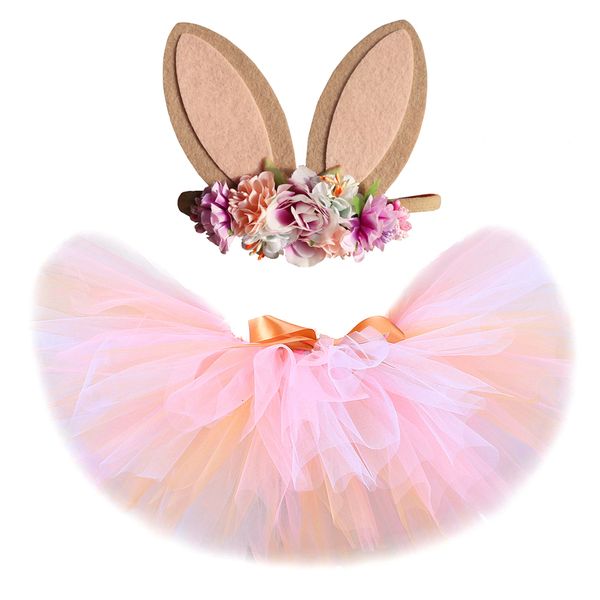 

skirts toddler baby girls bunny tutu skirt for kids girl princess rabbit tutus fluffy ball gown children easter halloween costume 0-14y 2305, Blue