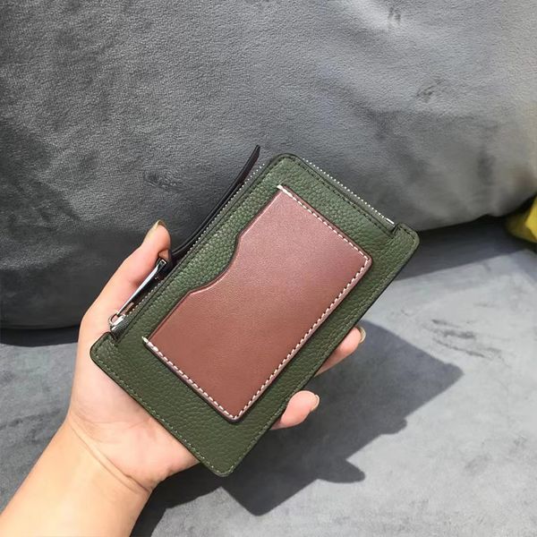 

evening bag genuine leather small wallet zip coin purse fashion patchwork credit multi card holders female daily money case 230509