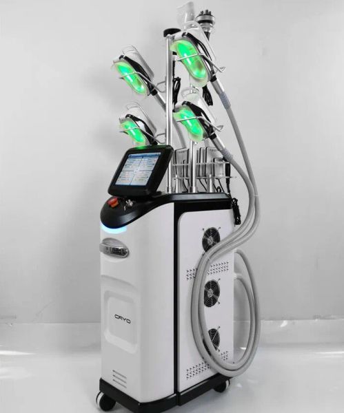 

ce approval weight loss slimming cryo cryotherapy 4 handles working together cryolipolysis+cavitation+rf+lipolaser double chin removal with