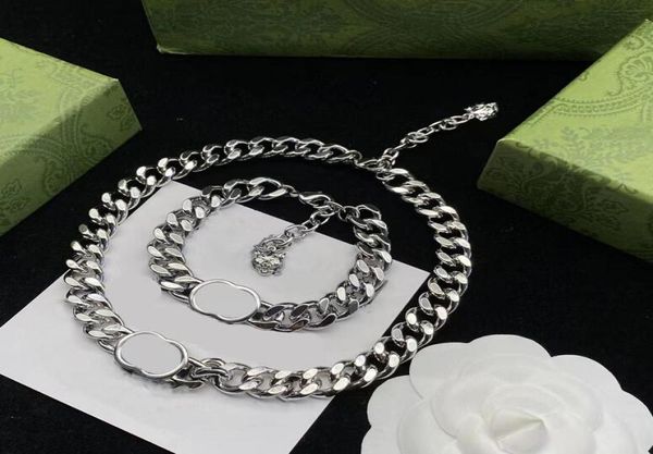 

men women hip hop choker necklace designer stainless steel bracelets cuban silver chain letter pendants for co1877706