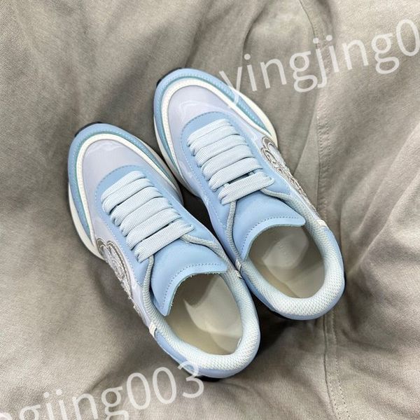 

new luxury designer woman's shoe leather lace up men fashion platform sneakers white black mens womens casual shoes chaussures