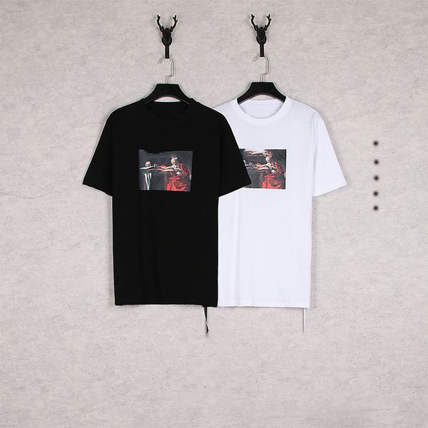 

mens designers shirts fashion t shirt luxury tee religious print crew neck short sleeve unisex, White;black