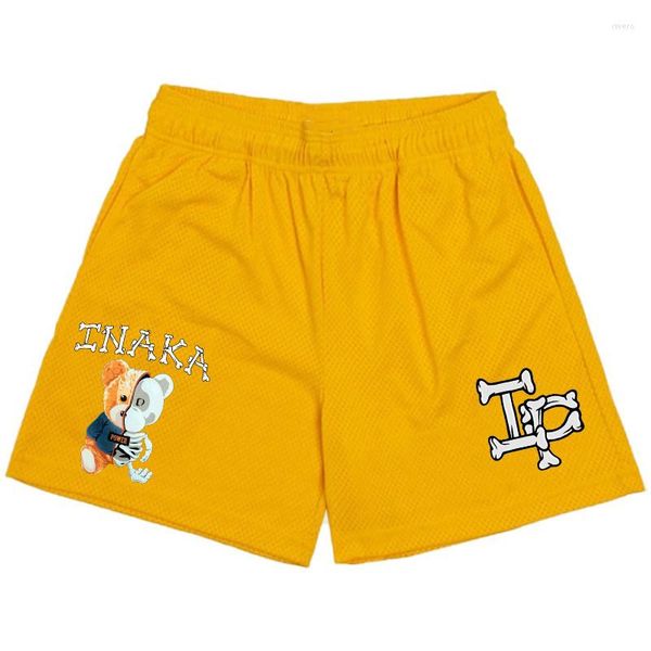 

men's shorts inaka men women classic power gym sports basketball mesh breathable fashion casual beach, White;black